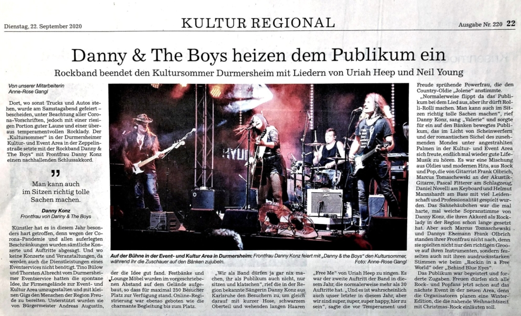 Danny & The Boys - we-rock-durmersheim - 3p productions